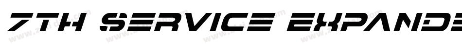 7th Service Expanded Italic字体转换